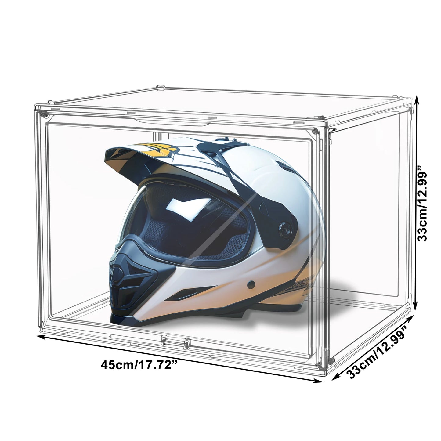 Clear Display Box Organizer With Magnetic Door Large Capacity Storage