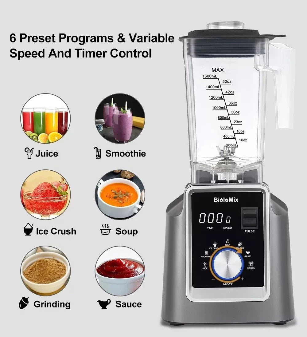 Biolomix Digital BPA Free Blender Juicer And Food Processor