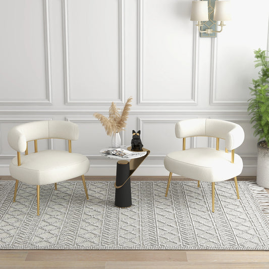 Elegant Mid Century Velvet Accent Chair With Golden Legs