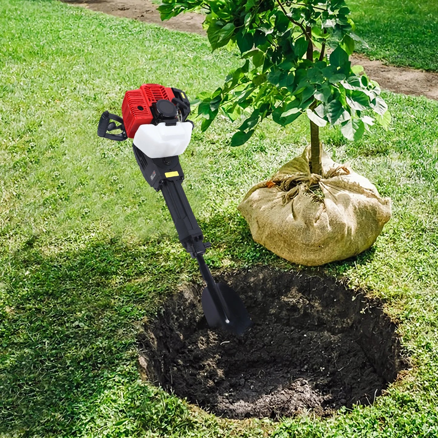 Gas Powered Tree Digger With High Torque Steel Shovel