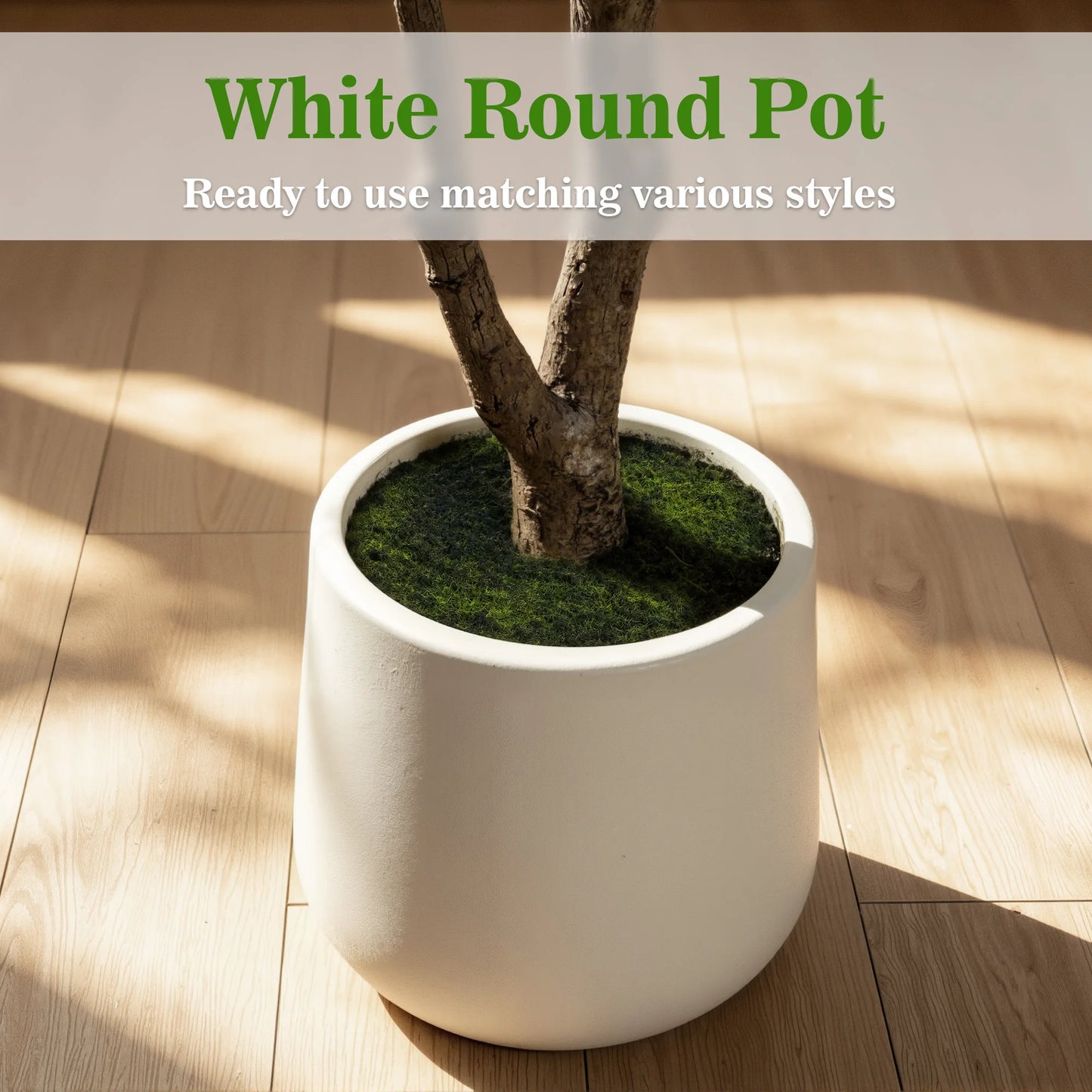 Faux Olive Tree In Round Pot For Indoor Home Decor
