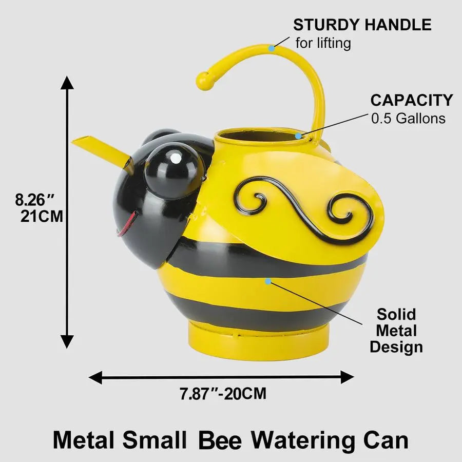 Cute Bee Watering Can for Indoor Outdoor Plants Handmade Decor