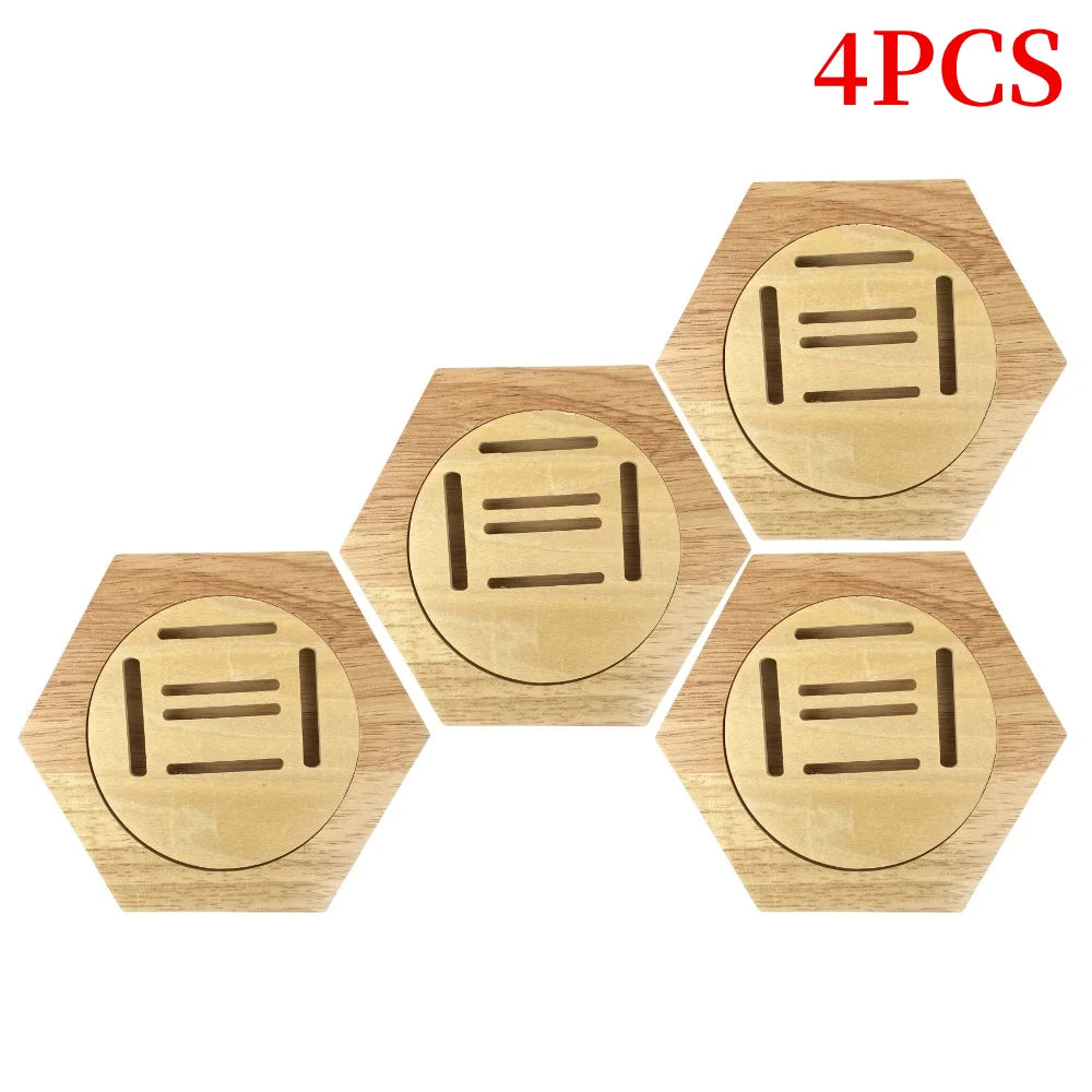 Hexagonal Pine Wood Medal Display Stand For Sports And Races