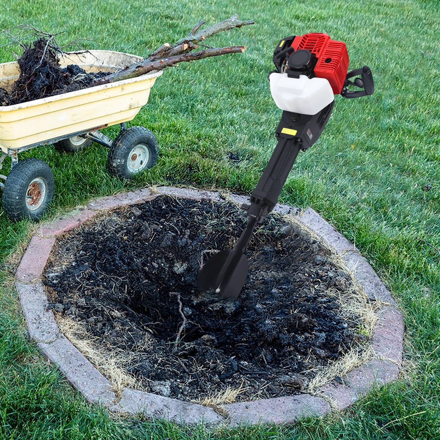 Gas Powered Tree Digger With High Torque Steel Shovel