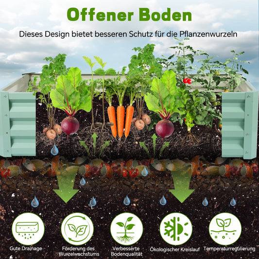 Galvanized Raised Garden Bed Planter Box For Outdoor Planting Rustproof