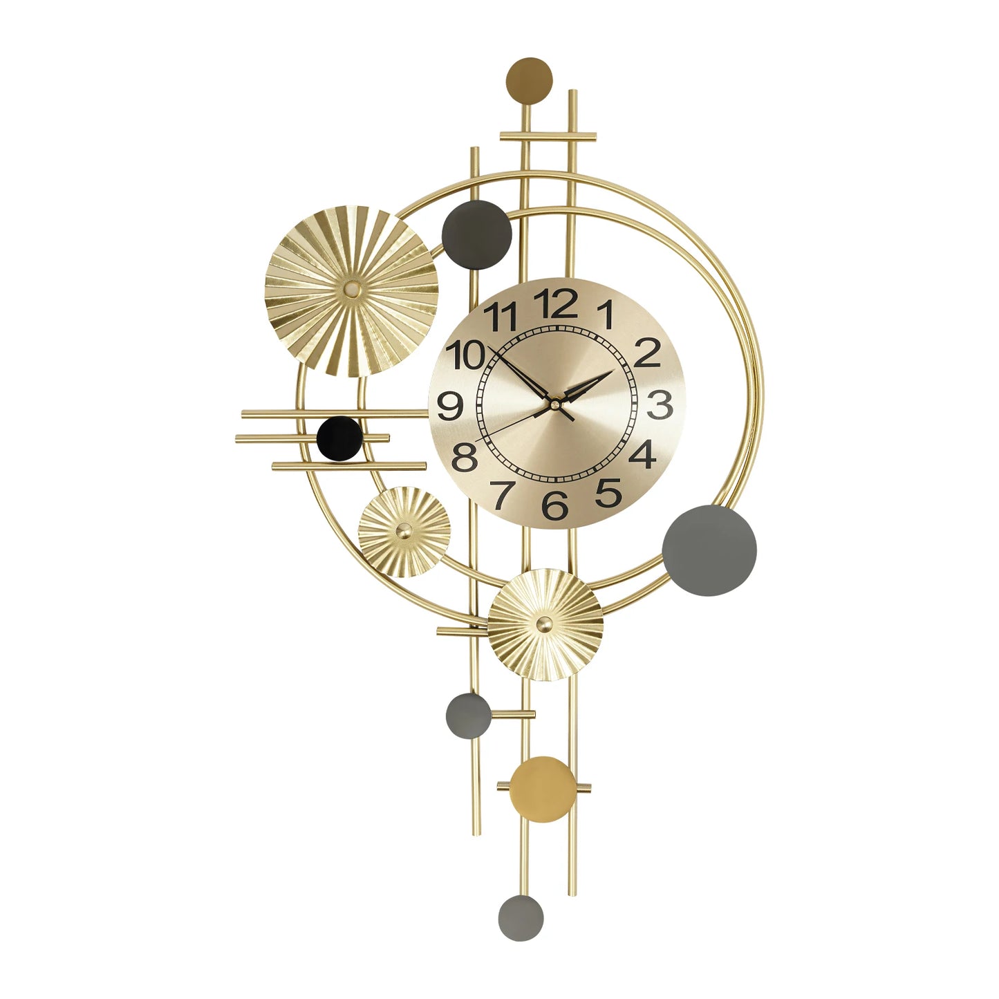 Decorative Wall Clock Silent Non-Ticking For Living Room And Office