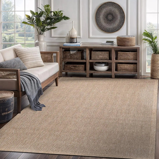 Natural Fiber Seagrass Area Rug For Indoor Outdoor Living Spaces