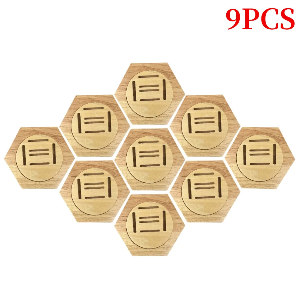 Hexagonal Pine Wood Medal Display Stand For Sports And Races