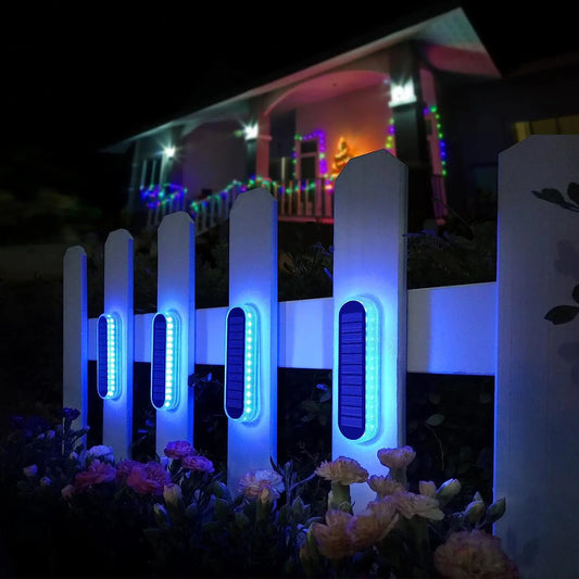 Solar LED Deck Lights 4 Pack Auto On Off IP68 Outdoor Waterproof
