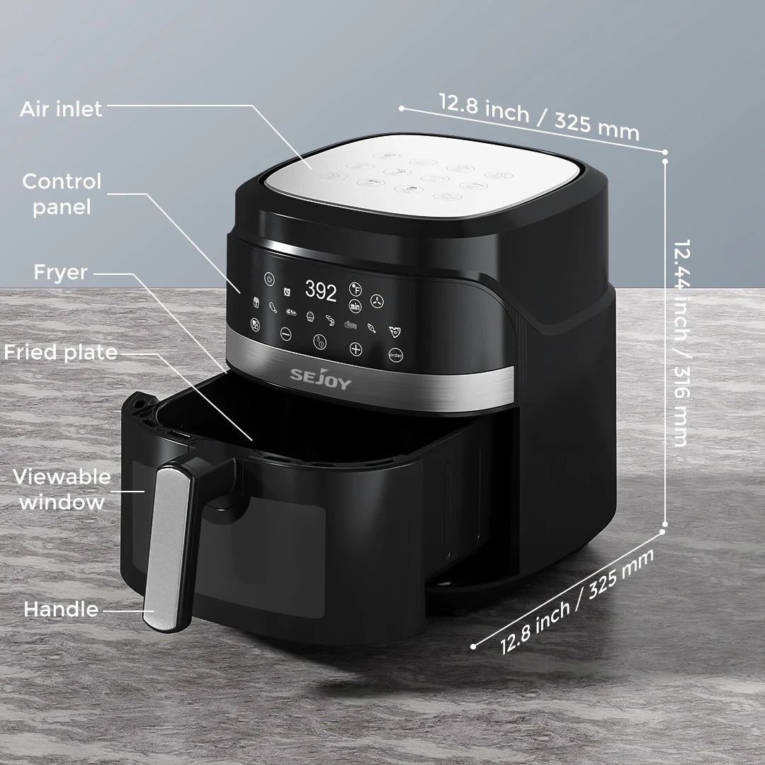 SEJOY Air Fryer 8 In 1 Countertop Oven Oilless Cooker