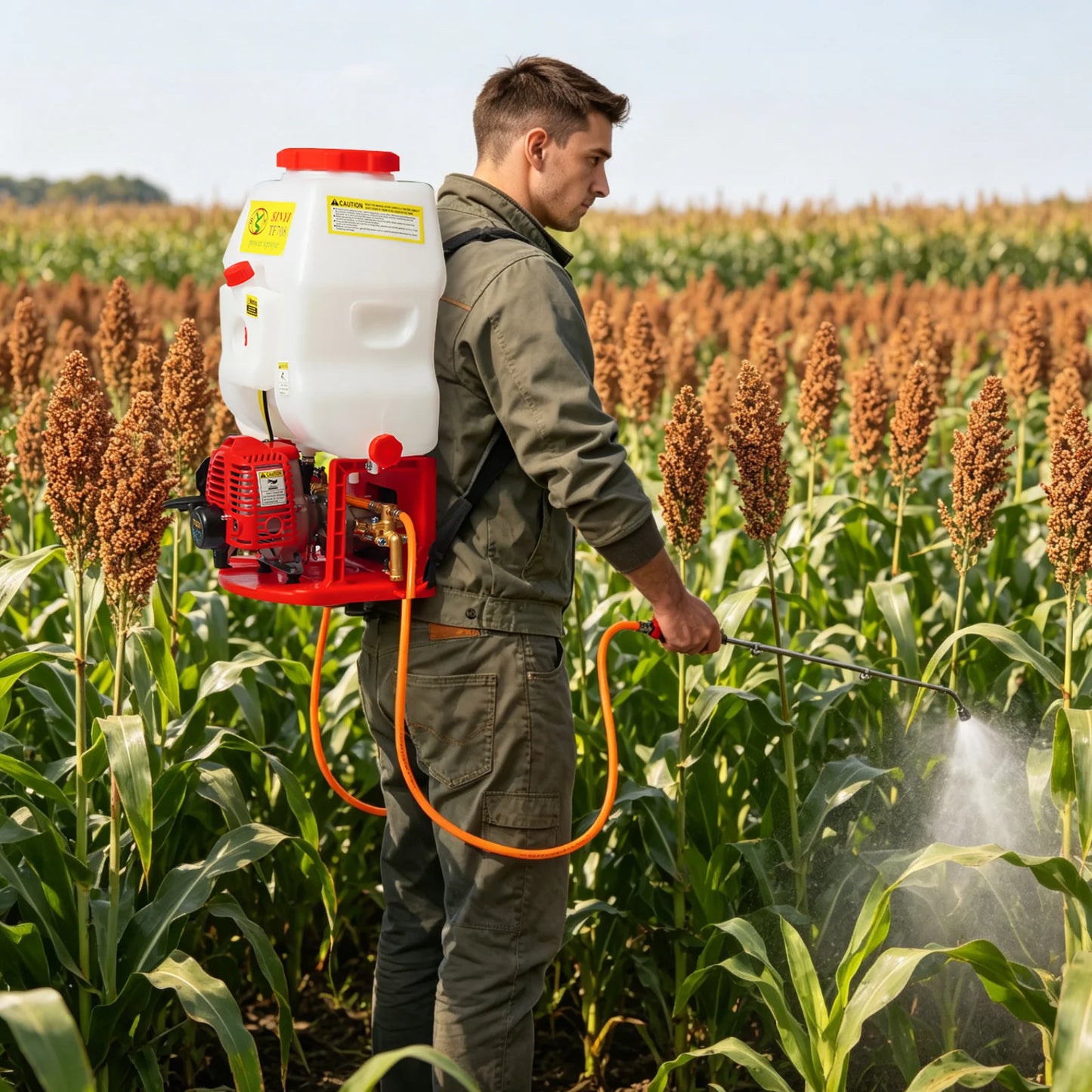 Gas Powered Backpack Sprayer 25.4cc 2-Stroke High Pressure Garden Pump