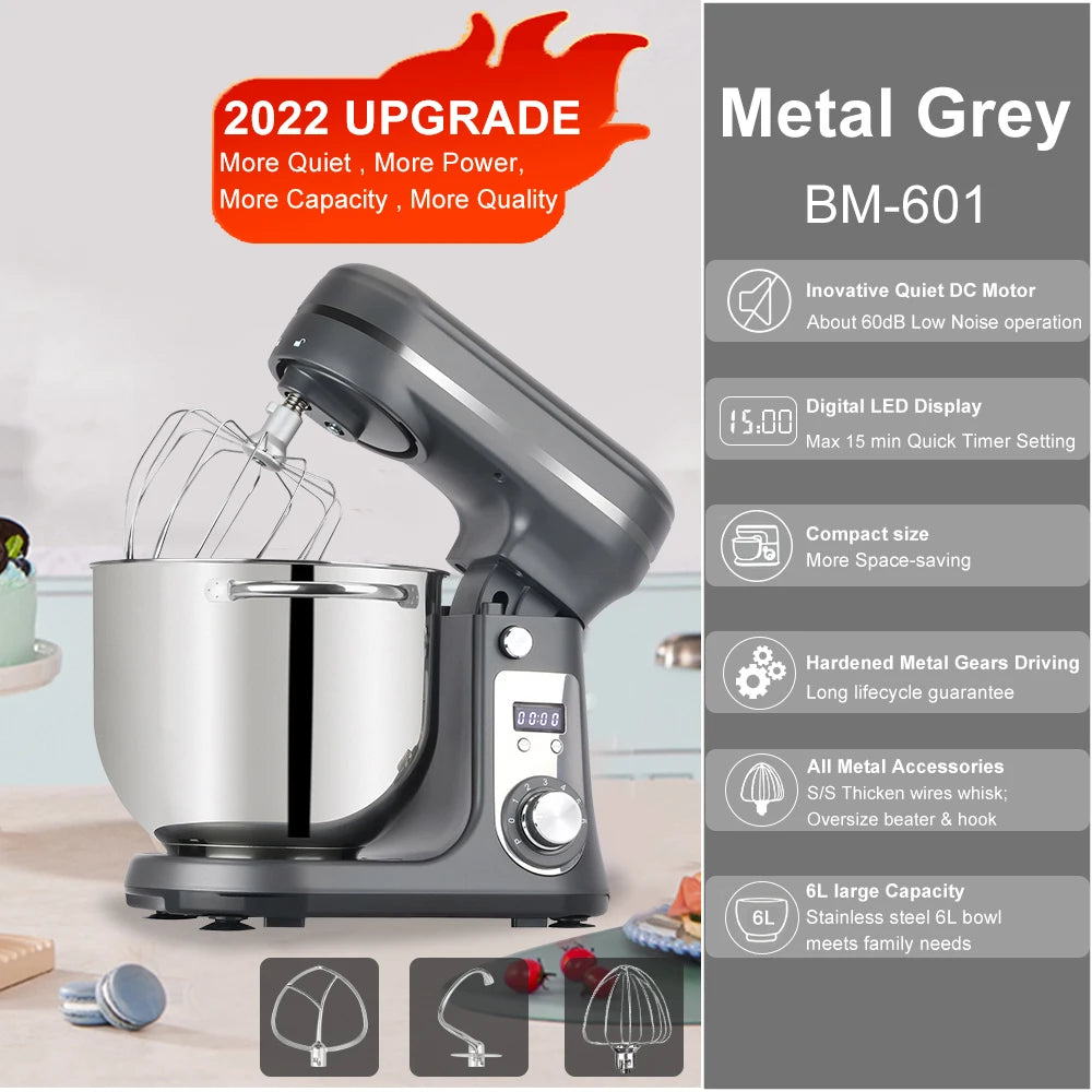 Biolomix Kitchen Stand Mixer and Blender With Quiet DC Motor
