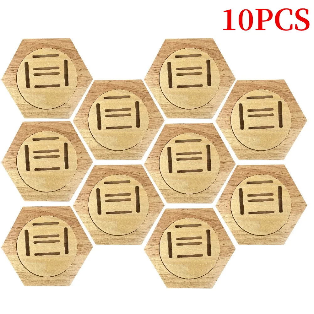 Hexagonal Pine Wood Medal Display Stand For Sports And Races