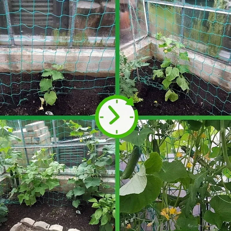 Heavy Duty Polyester Garden Trellis Netting For Climbing Plants