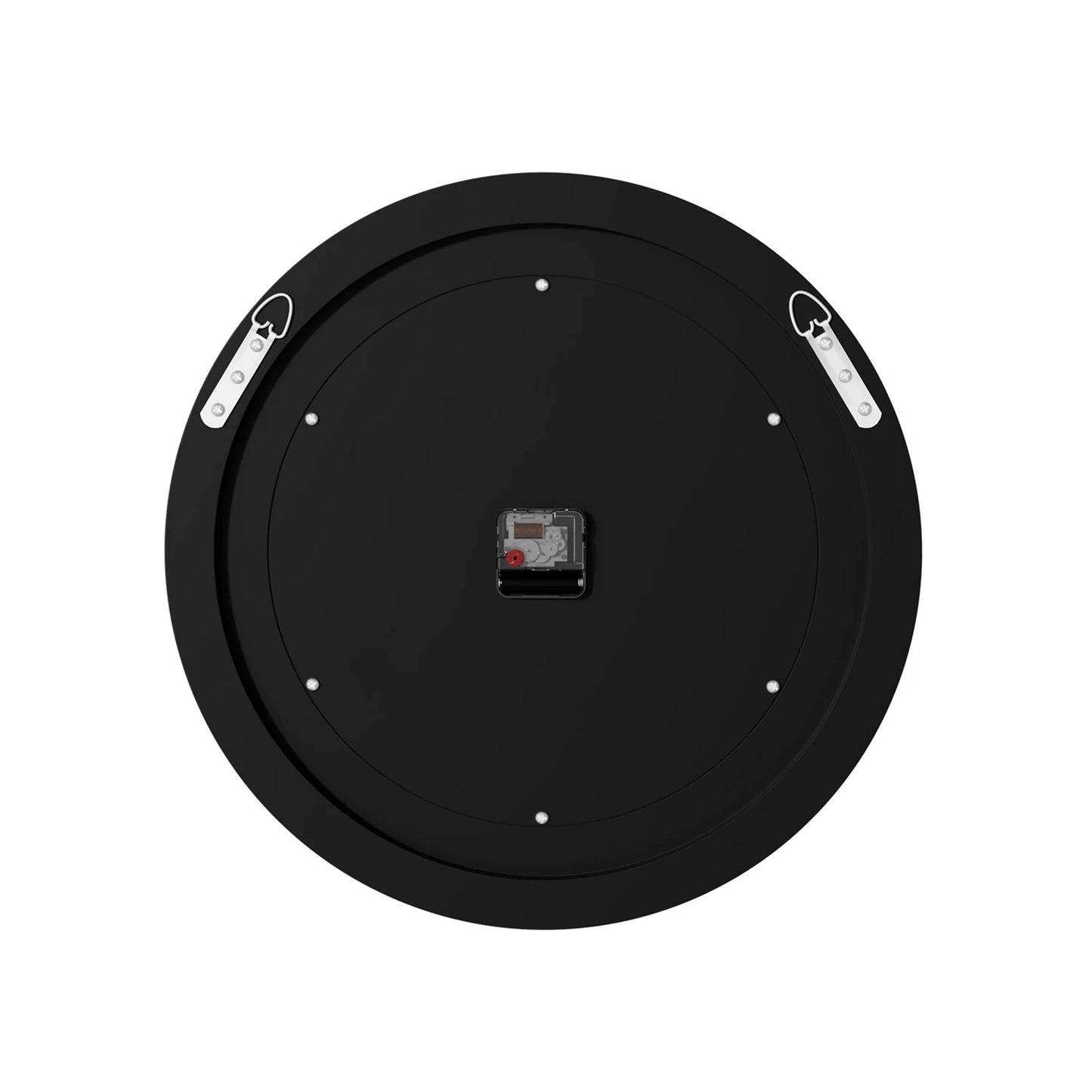 Round Mirror Clock With Crystal Accents For Wall Decor
