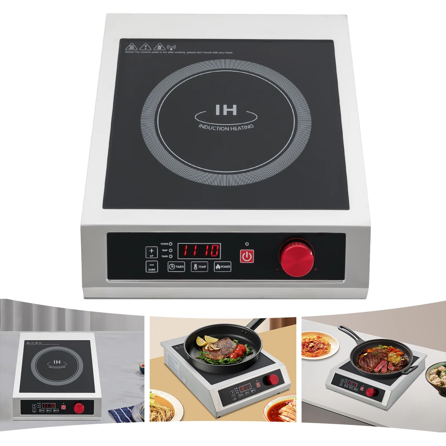 Sweetmile 3500W Stainless Steel Induction Cooktop For Commercial Use