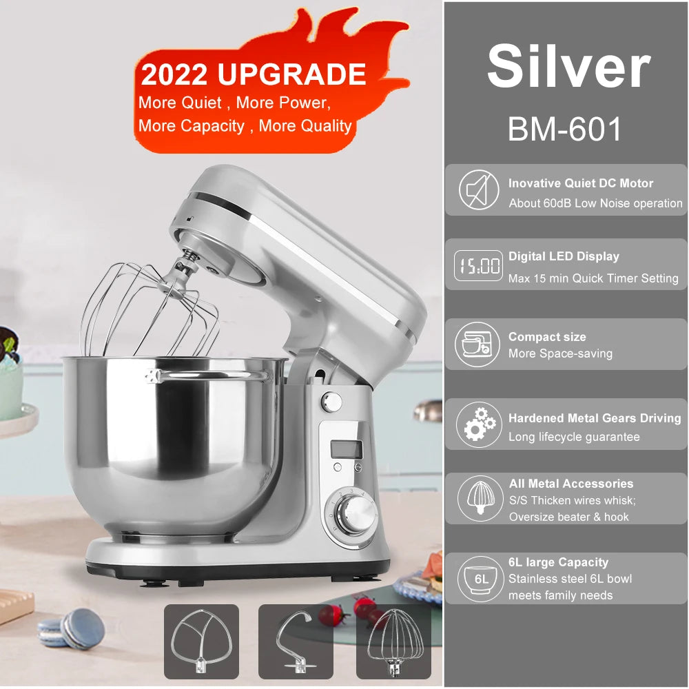Biolomix Kitchen Stand Mixer and Blender With Quiet DC Motor