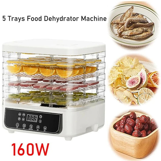Household Food Dehydrator Dryer With Adjustable Temperature Touch Control
