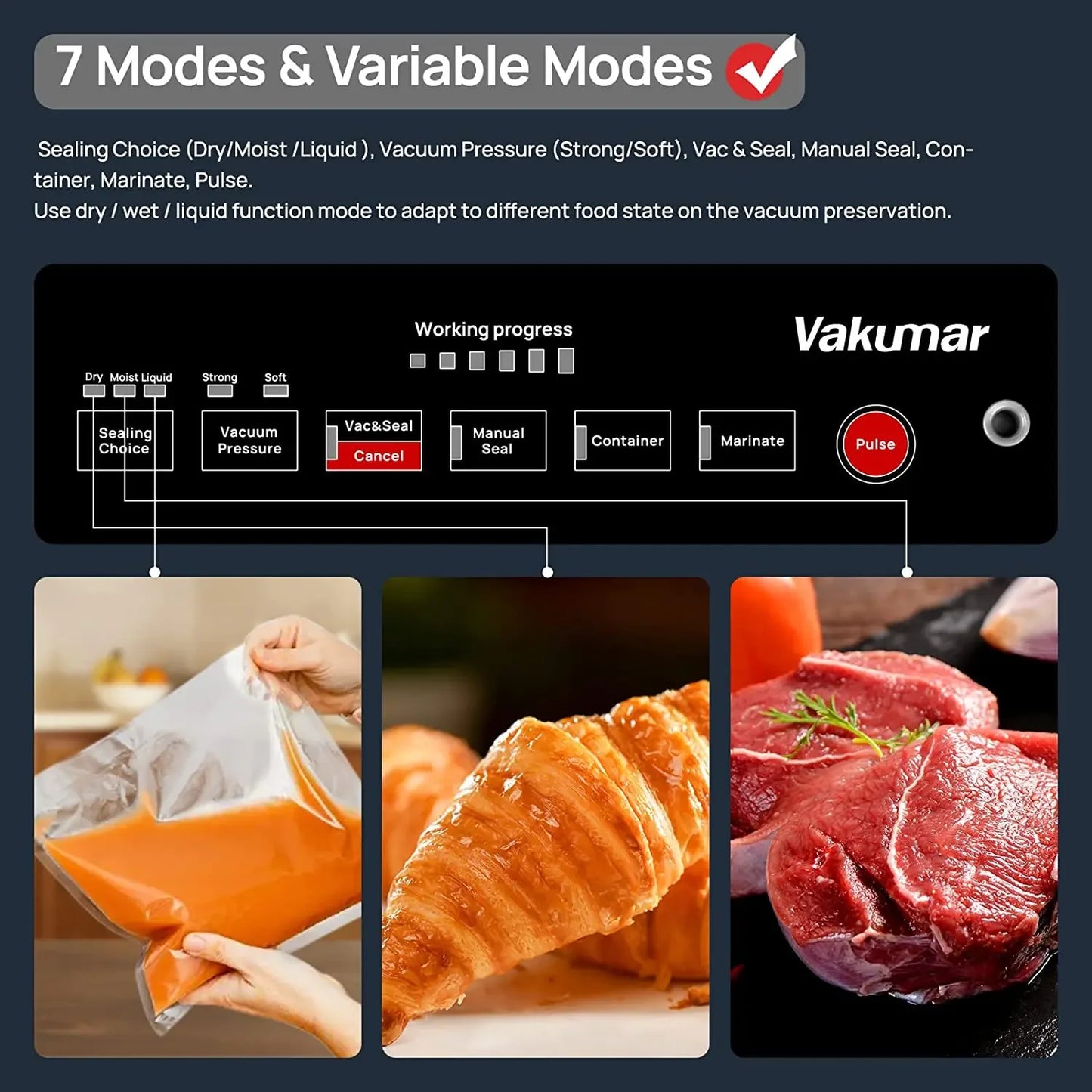 Vakumar VH5186 Commercial Kitchen Vacuum Sealer With Included Bags