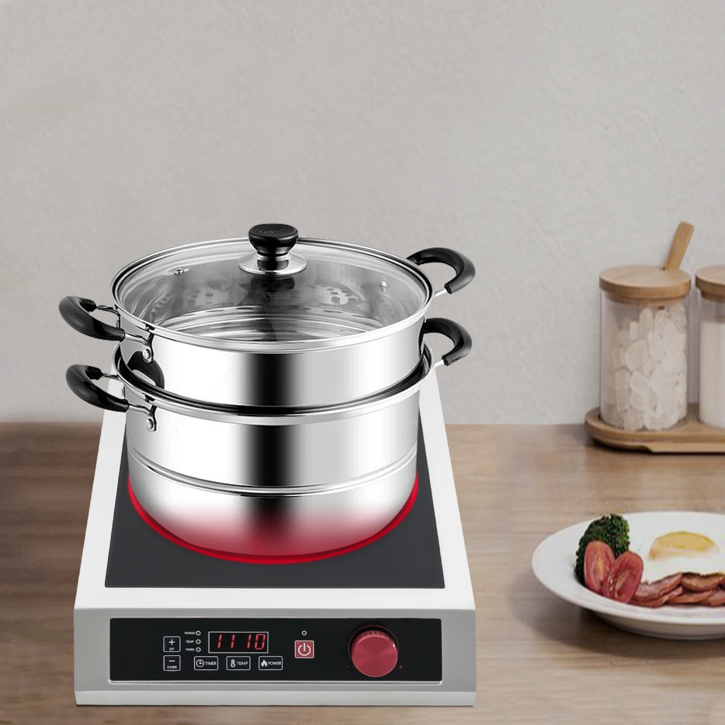 Sweetmile 3500W Stainless Steel Induction Cooktop For Commercial Use