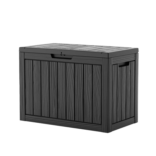 45 Gallon Waterproof Outdoor Resin Storage Box Lockable Deck Box