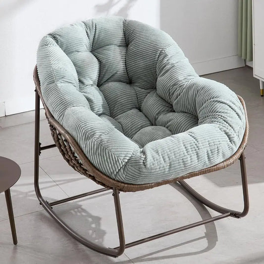 Oversized Papasan Rocking Chair for Outdoor Patio and Indoor Use