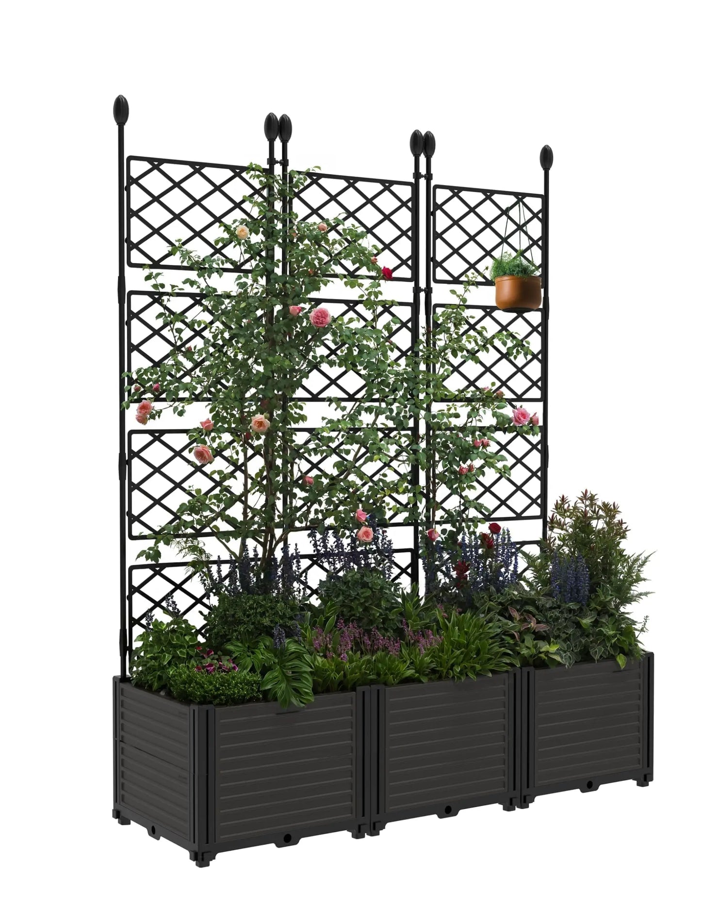 HiMISS Planter Box With Trellis For Climbing Plants