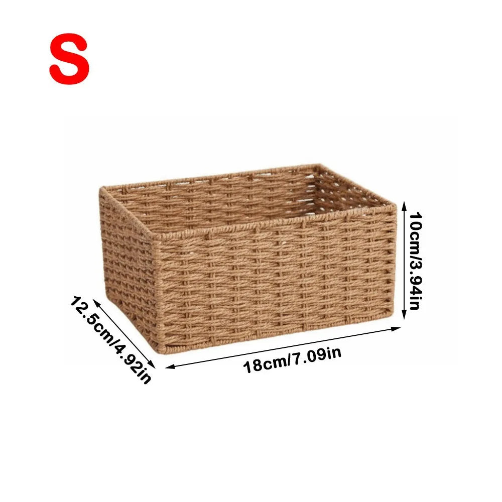 Woven Storage Basket Portable Large Capacity Organizer