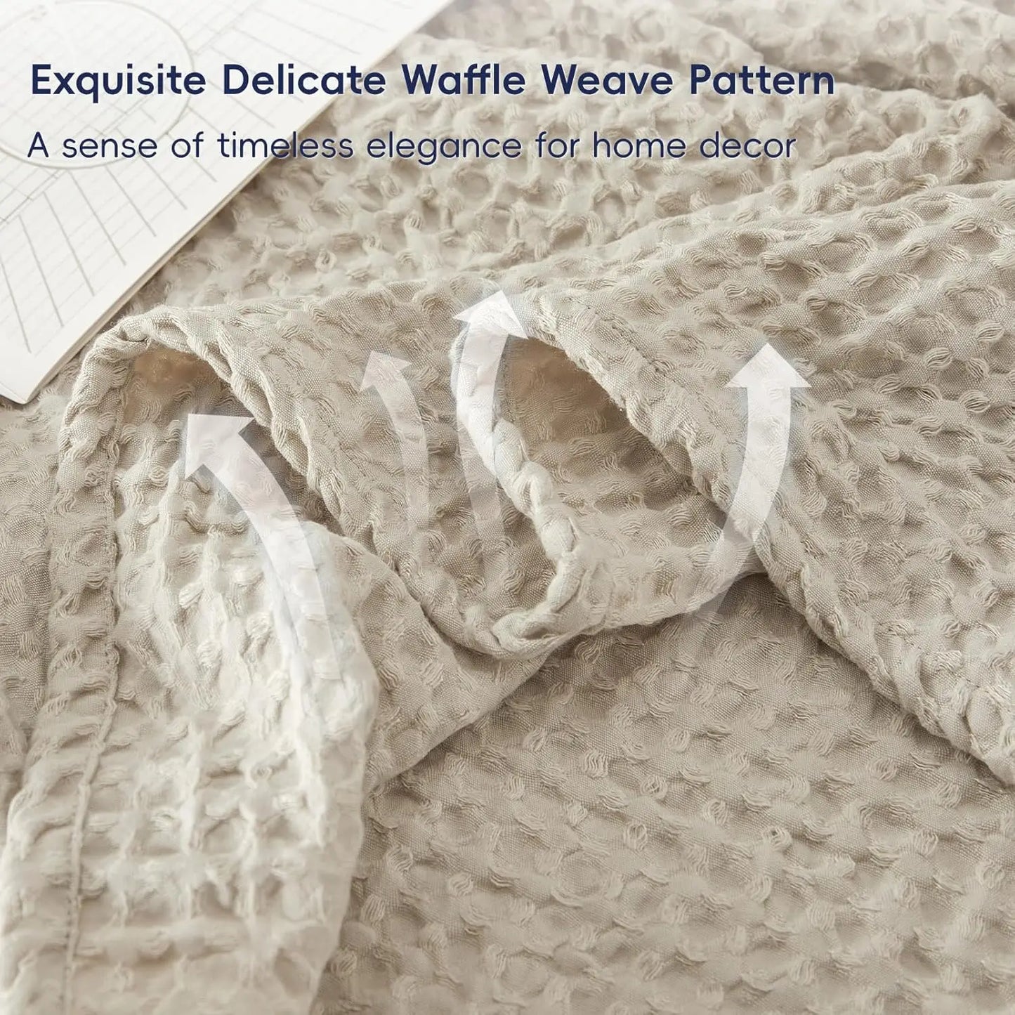 Ultra Soft Waffle Weave Blanket Lightweight Breathable Home Decor