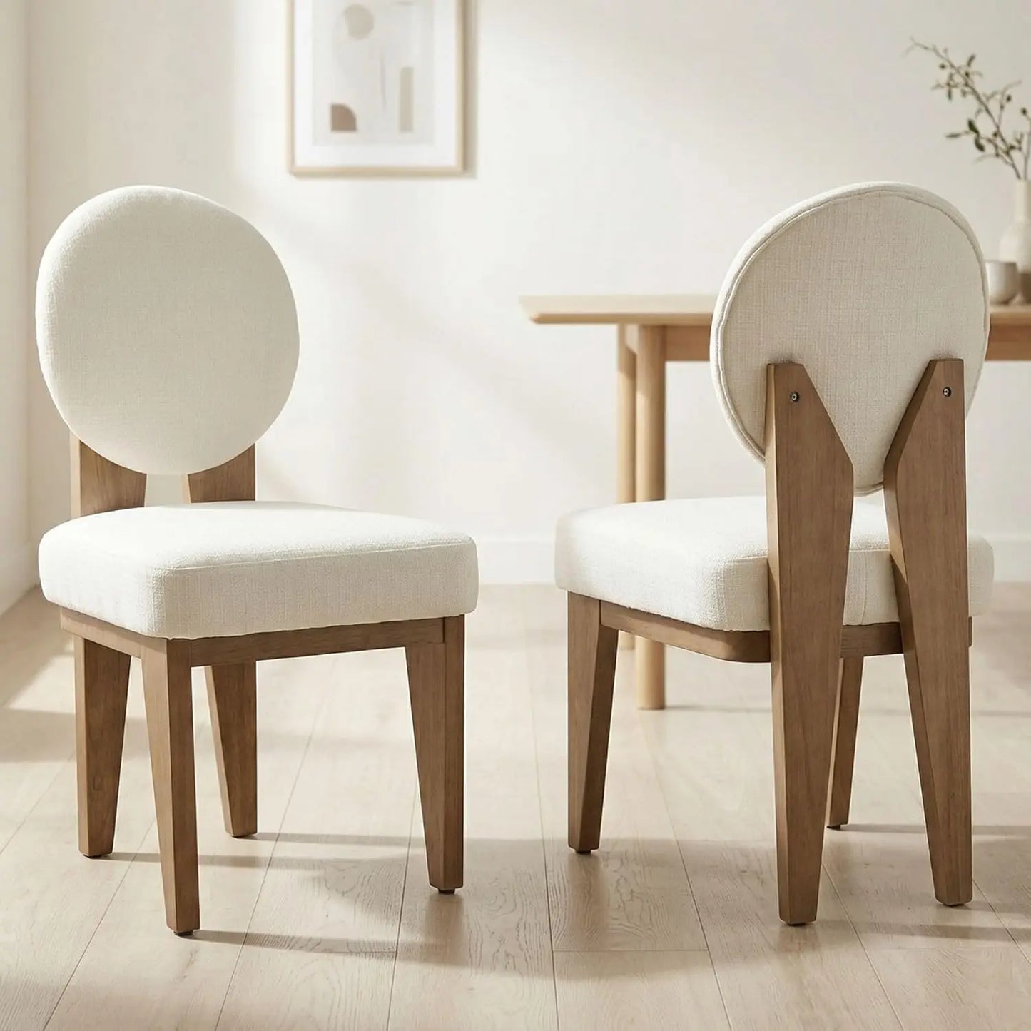 GUOHE Mid Century Modern Walnut Dining Chairs Set Of 2
