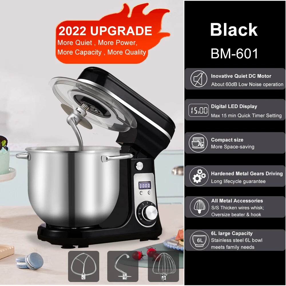 Biolomix Kitchen Stand Mixer and Blender With Quiet DC Motor