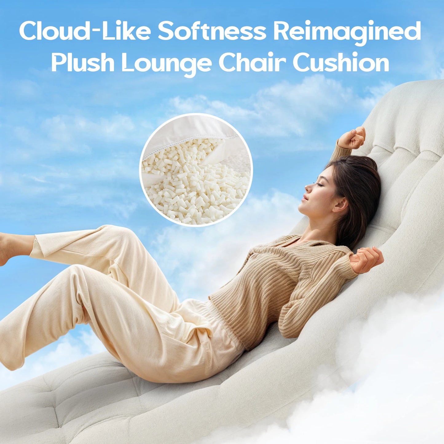 FARINI Plush Lounge Chair Cloud Soft Cushion Ergonomic Seating