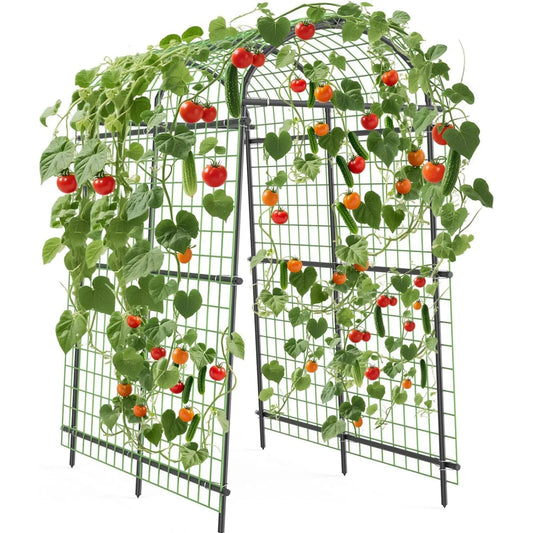 HiMISS Extra Tall Garden Arch Trellis Adjustable Outdoor Arbor