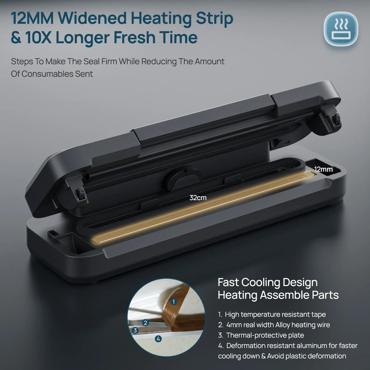 Vakumar VH1506 Vacuum Sealer Machine For Sous Vide Family Kitchen