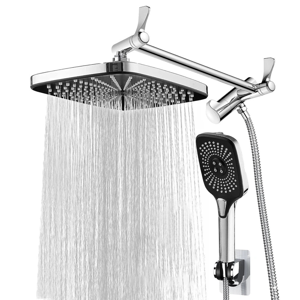 APWIKOGER 12 Inch Shower Faucet Set With Adjustable Handheld Spray