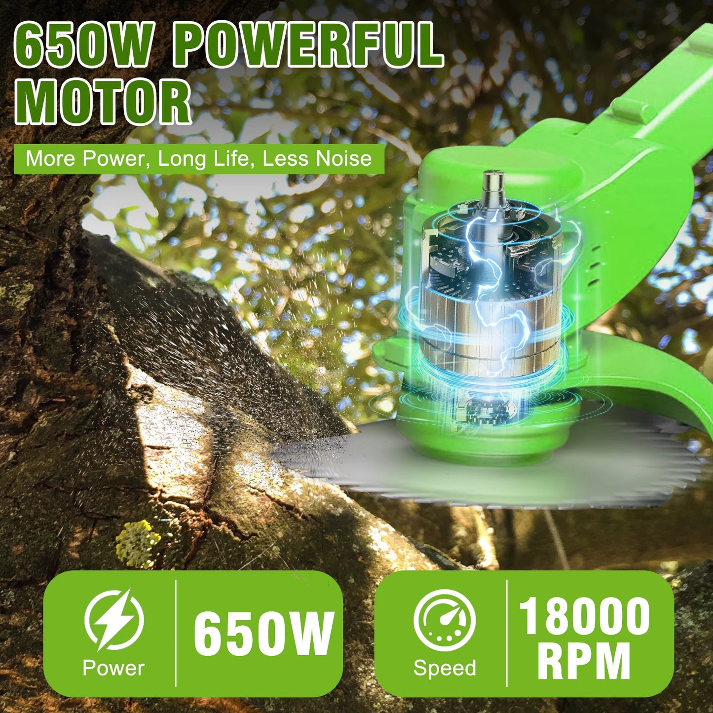 2-In-1 Cordless Lawn Mower Brushless Edger Trimmer 650W 24V