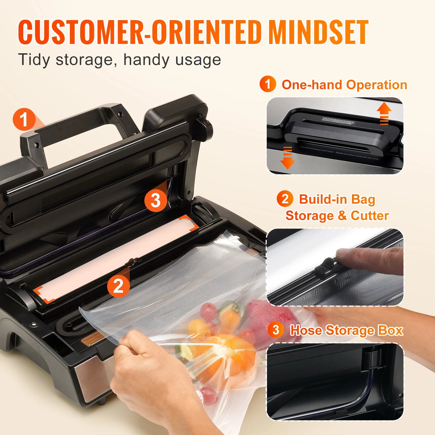 SucceBuy Vacuum Sealer 90Kpa 130W With Free Vacuum Bags