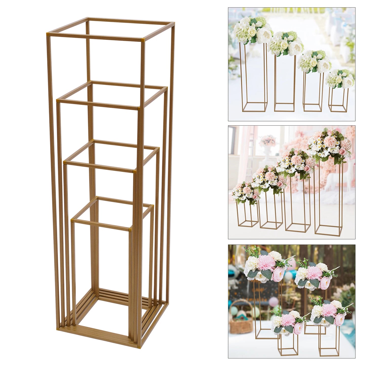 Wedding Backdrop Flower Vase Stands Metal Centerpieces For Parties