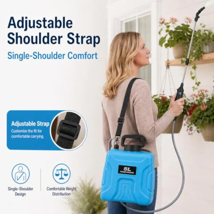 Cordless USB Rechargeable Plant Sprayer With Extendable Wand