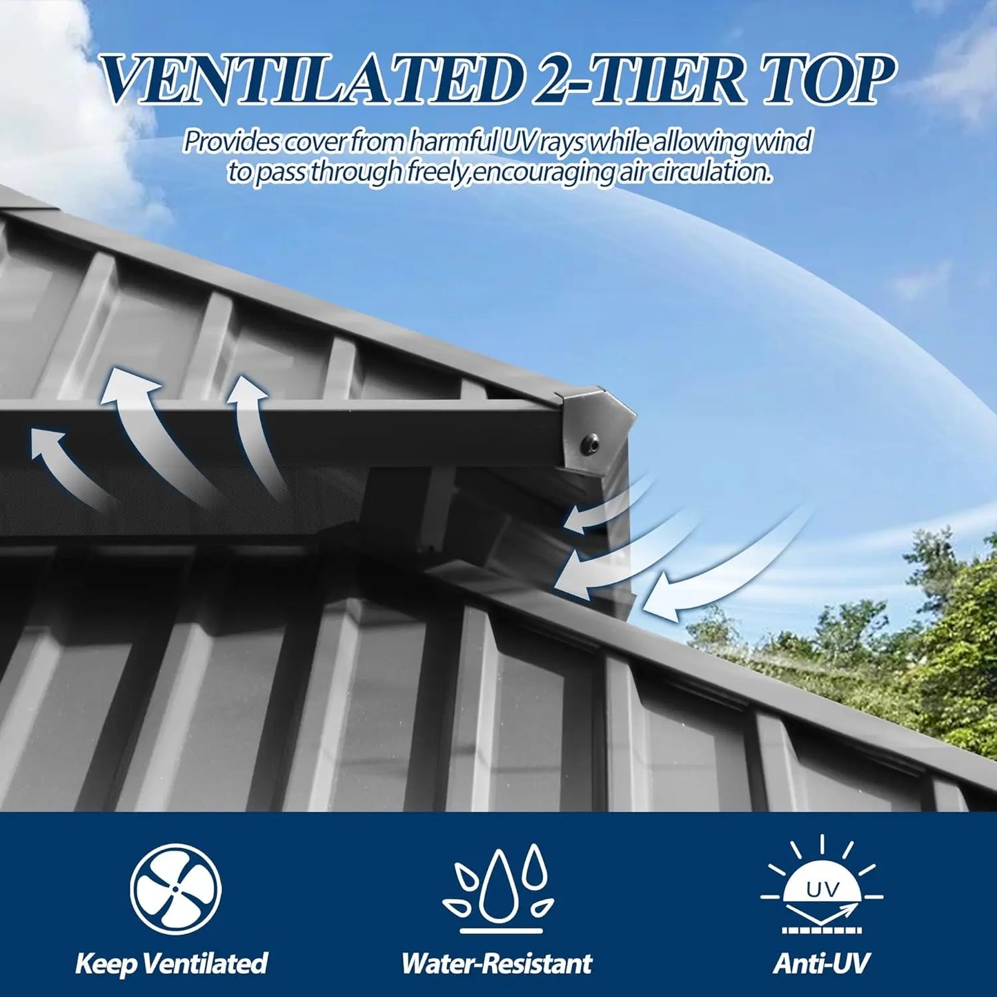 Wooden Outdoor Gazebo With Galvanized Steel Hardtop And UV Protection