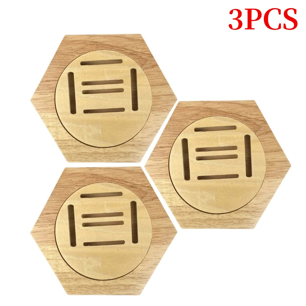 Hexagonal Pine Wood Medal Display Stand For Sports And Races