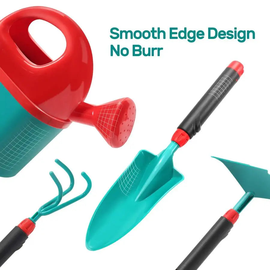 Stone Kids Garden Tool Set With Wheelbarrow Watering Can