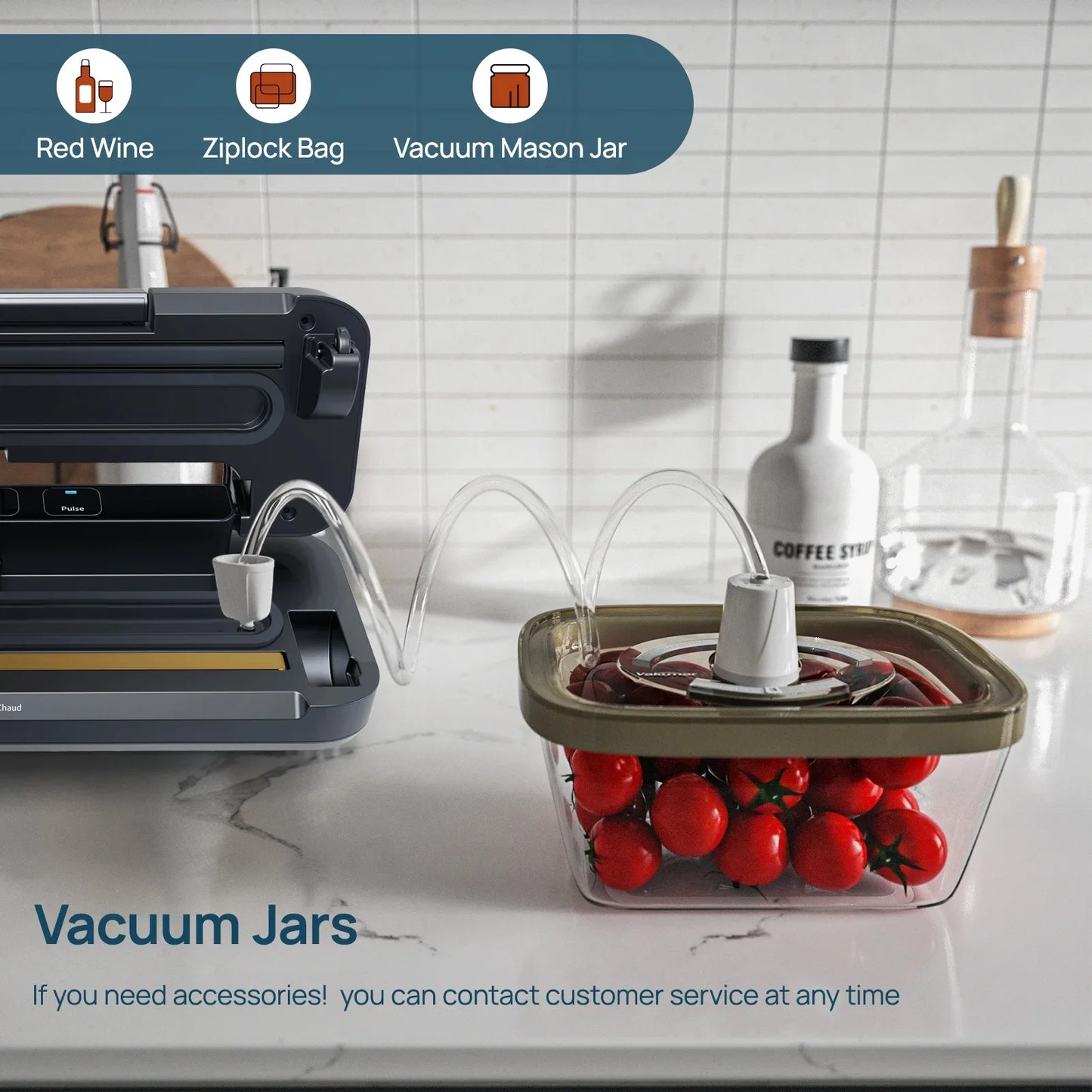 Vakumar VH1506 Vacuum Sealer Machine For Sous Vide Family Kitchen