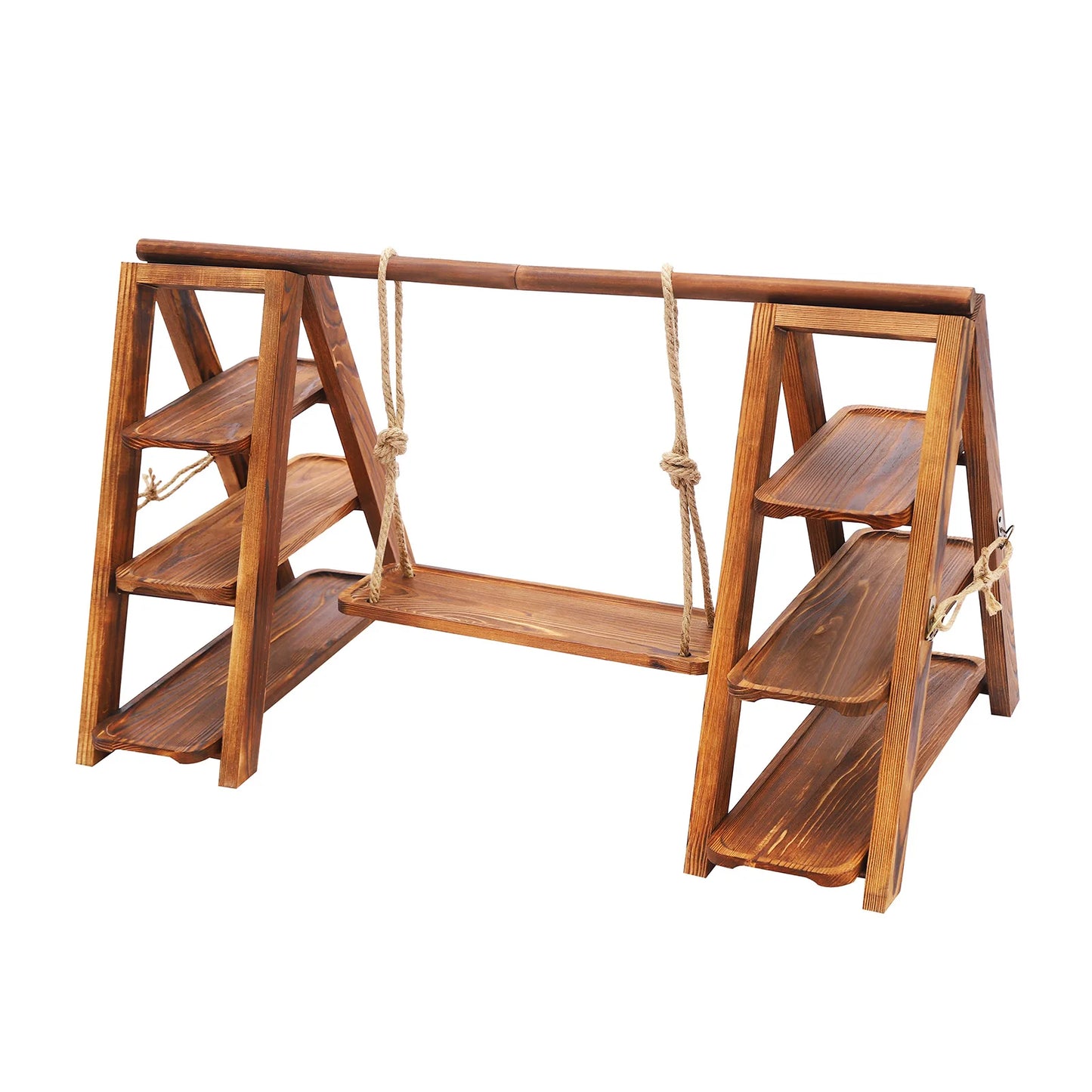 Bymaocar Three Tier Wooden Cake Stand Dessert Tray For Weddings