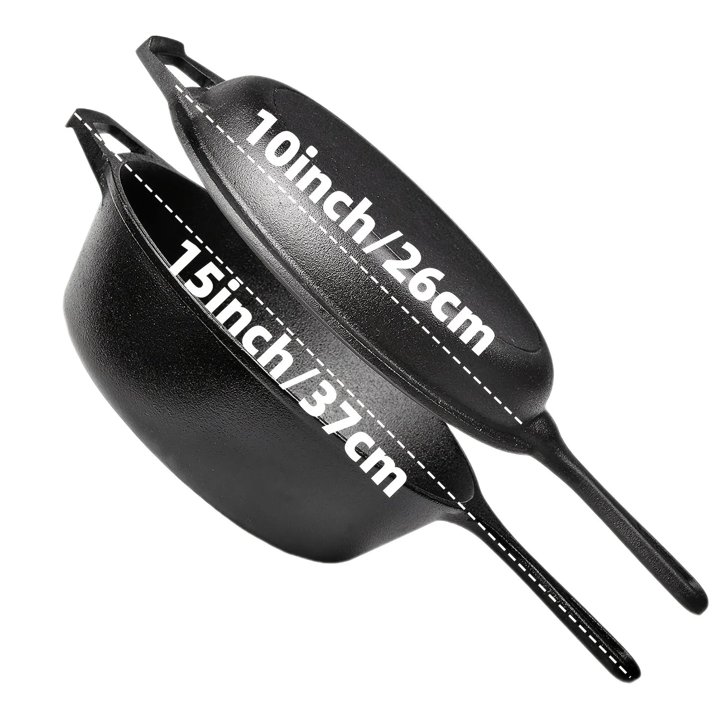 AEDG 3-Piece Cast Iron Skillet Set Pre-Seasoned For Oven Grill