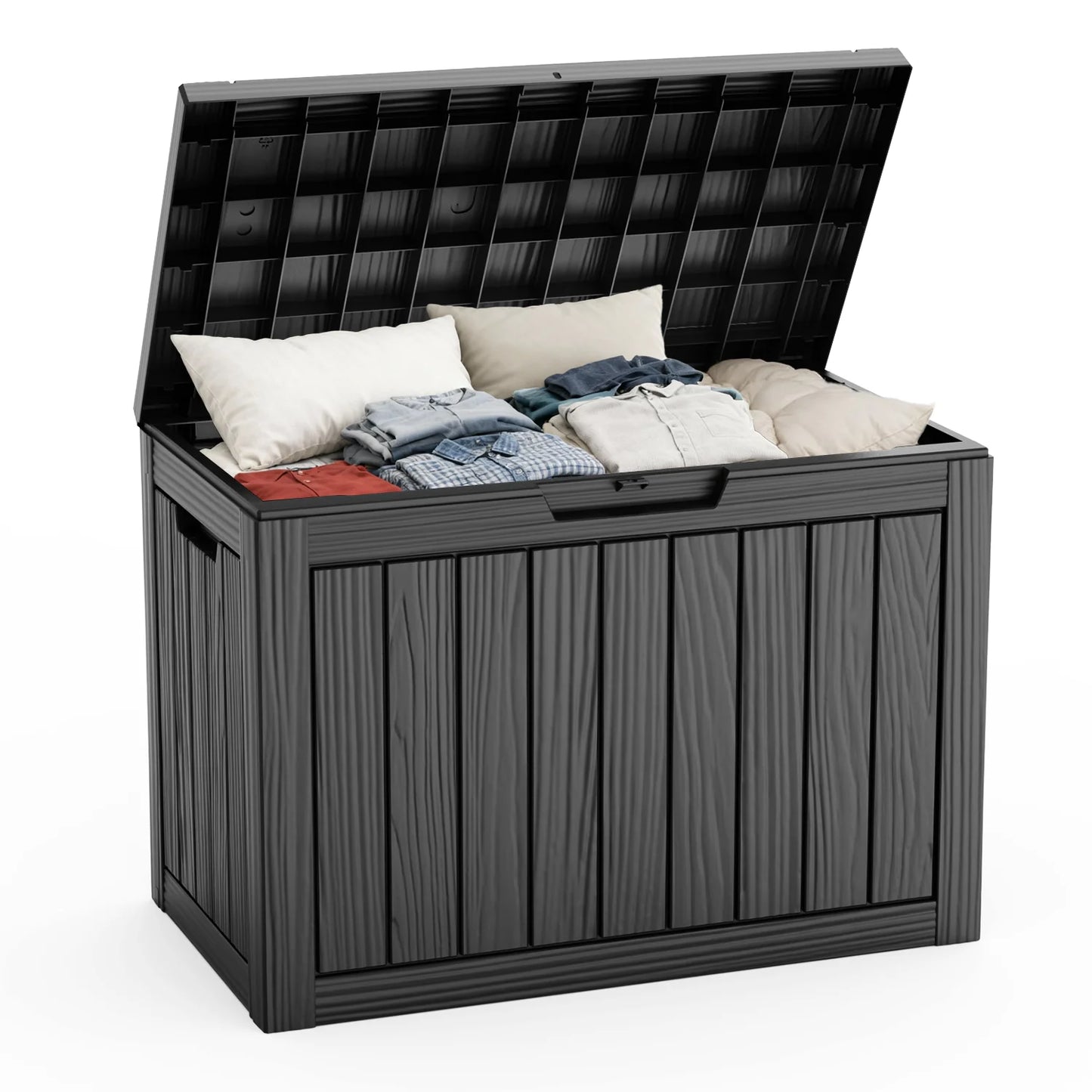 45 Gallon Waterproof Outdoor Resin Storage Box Lockable Deck Box