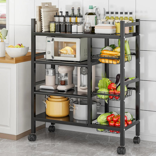Multi-Functional Removable Cabinet Storage Rack Four-Tier Metal