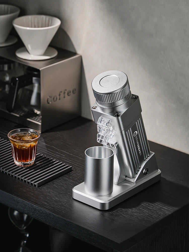 Starseeker Electric Coffee Grinder With Titanium Cone Burr Stepless Adjustment