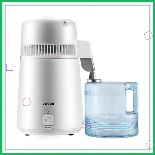Water Distiller 750W Countertop With Auto-Shutdown And BPA-Free Container