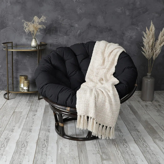Tufted Papasan Cushion Round Floor Pillow For Indoor Furniture